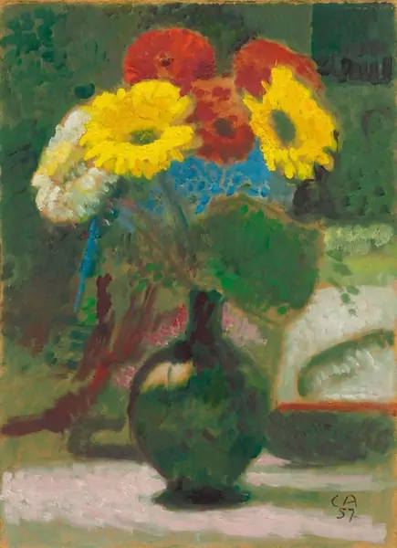CUNO AMIET — Blumenstillleben mit Gerberas. 1957. — Koller Auktionen