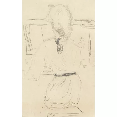 Cuno Amiet — Mädchen von hinten beim Klavierspielen.
