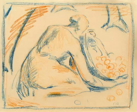 Studie zu "Obsternte", um 1912