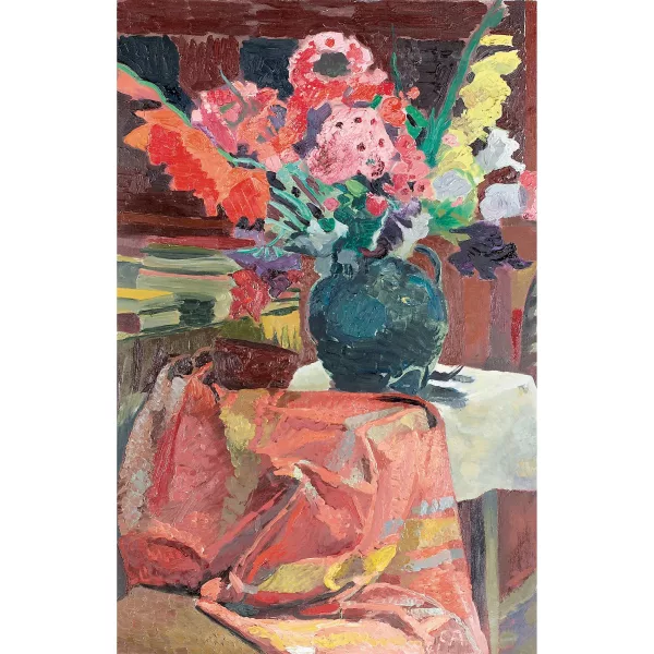 Cuno Amiet — "Stillleben mit rotem Tuch".