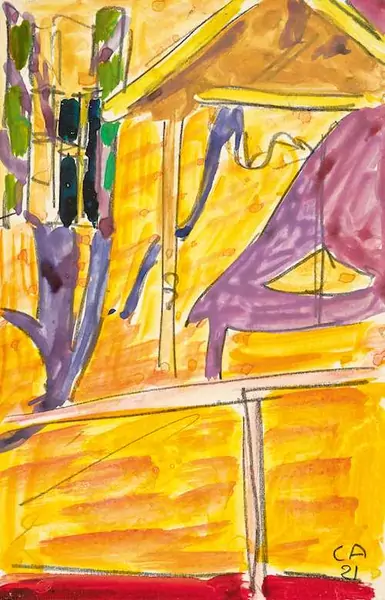 CUNO AMIET — Yellow and violet. 1921. — Koller Auktionen