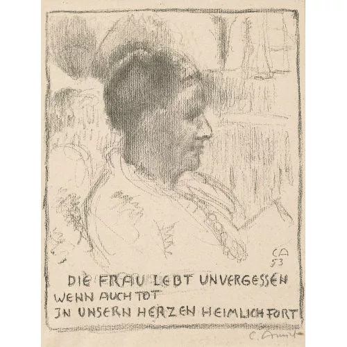 Cuno Amiet — Gedenkblatt für Frau Anna Amiet.
