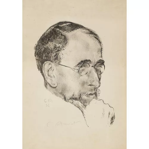 Cuno Amiet — Bildnis Ernst Kreidolf in Dreiviertelansicht.