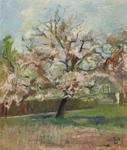 CUNO AMIET — Garten mit blühendem Apfelbaum. 1948. — Koller Auktionen