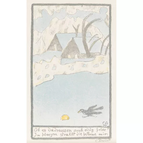Cuno Amiet — Winterlandschaft mit Krähen.