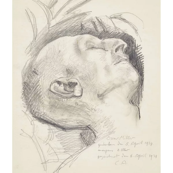 Cuno Amiet — Papierfabrikant Oscar Miller auf dem Totenbett.