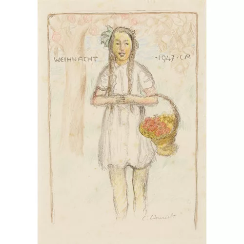 Cuno Amiet — Mädchen mit Fruchtkorb.