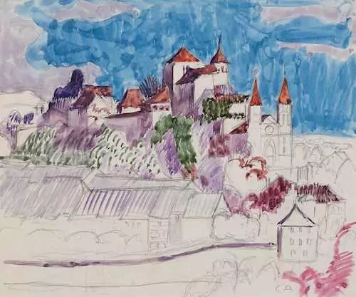 CUNO AMIET — Aarburg mit Schloss. — Koller Auktionen