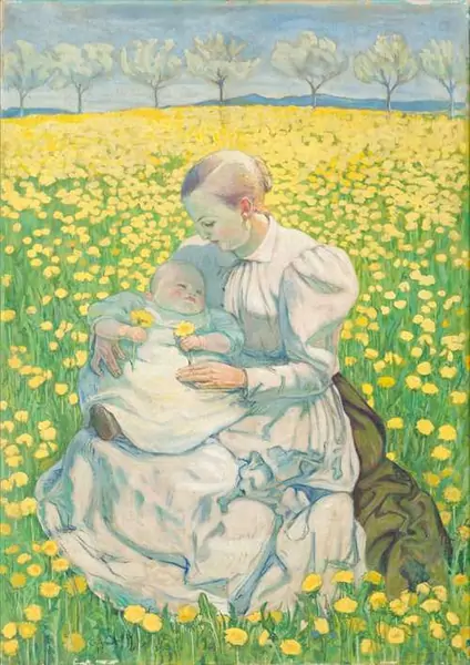 CUNO AMIET — Mother and child. 1899, reworked before 1904. — Koller Auktionen