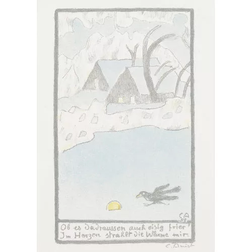 Cuno Amiet — Winterlandschaft mit Krähen.