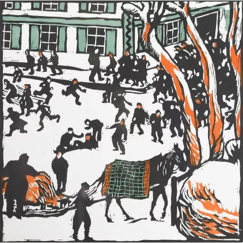 Cuno Amiet — "Schulpause im Winter".