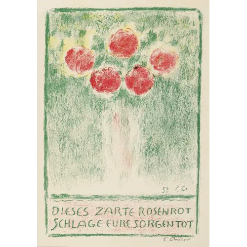 Cuno Amiet — Blumenvase mit Rosen.