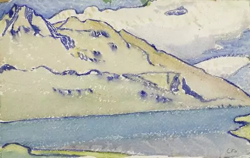CUNO AMIET — Blick auf den Thunersee mit Stockhorn. — Koller Auktionen