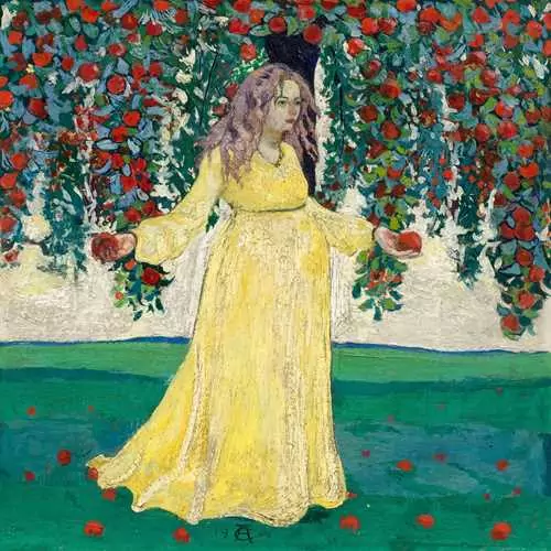CUNO AMIET — Frau unter Apfelbaum (Woman under an apple tree). 1901. — Koller Auktionen
