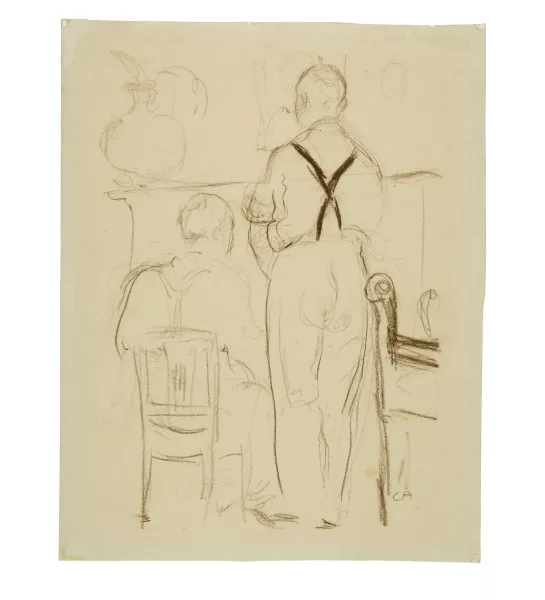 Cuno Amiet — Lehrer mit Schüler