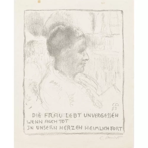 Cuno Amiet — Gedenkblatt für Frau Anna Amiet.