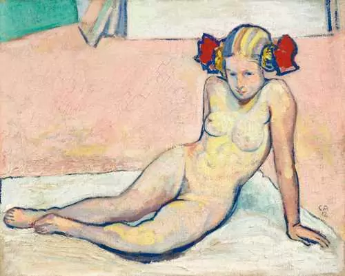 CUNO AMIET — Weiblicher Akt (Hilda Trog). 1912. — Koller Auktionen