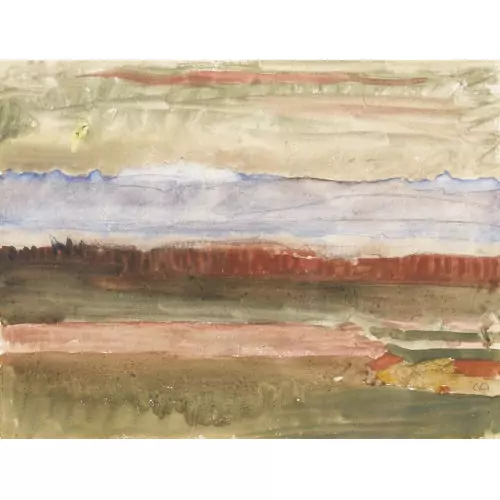 Seelandschaft mit Gebirgskette