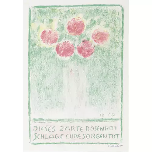 "Blumenvase mit Rosen"