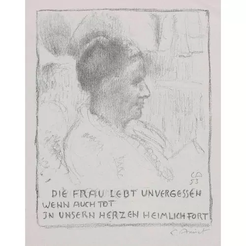 "Gedenkblatt für Frau Anna Amiet"