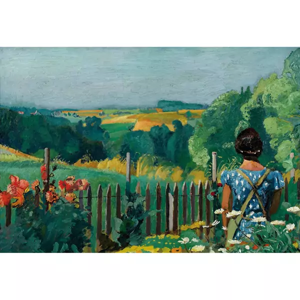 "Sommerlandschaft mit Figur"