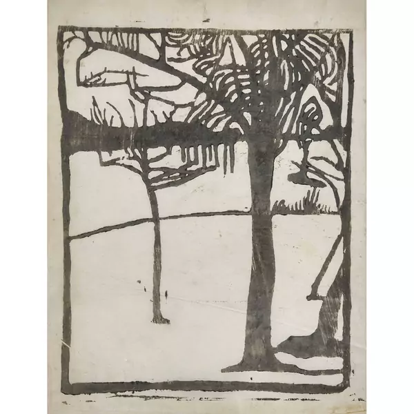 "Winterlandschaft mit Bäumen"