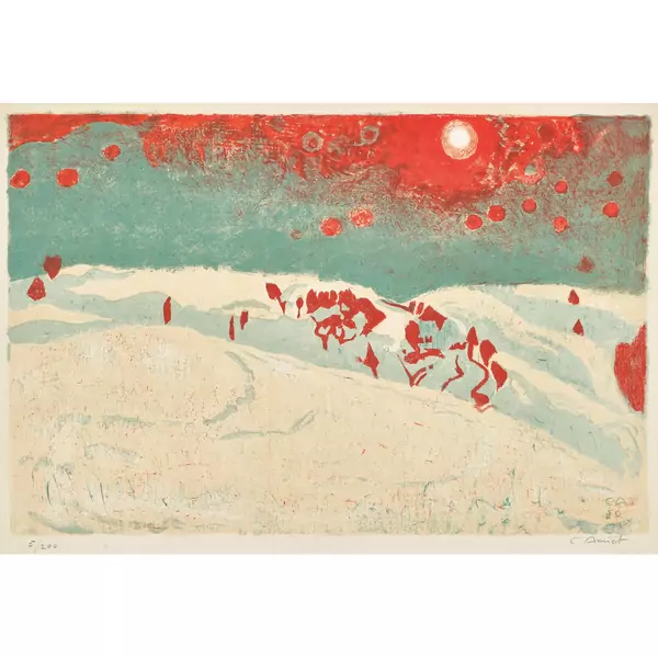 "Sonnenuntergang in Schneelandschaft"