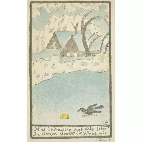 "Winterlandschaft mit Krähe"