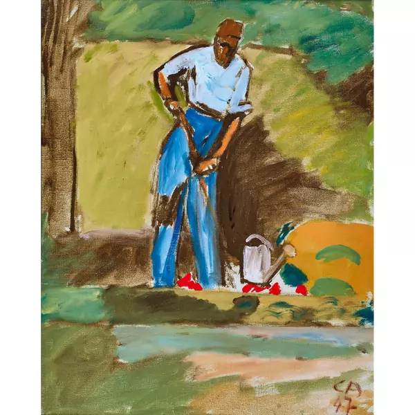 Walter Sautter als Gärtner auf der Oschwand