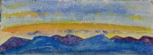 CUNO AMIET — Bergkette bei Sonnenuntergang. — Koller Auktionen