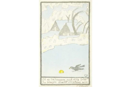 Ob es da draussen auch eisig frier, im Herzen strahlt die 1594Amiet Cuno1868 Solothurn - 1961 Oschwand