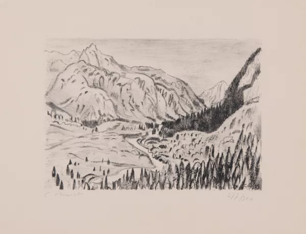 Cuno Amiet — 6 Blätter aus "Schönheiten der Alpenstrasse", 1927