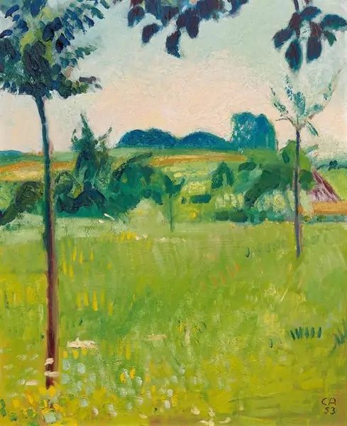 CUNO AMIET — Landschaft bei Oschwand. 1953. — Koller Auktionen