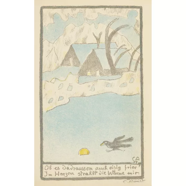 Cuno Amiet — "Winterlandschaft mit Krähe".