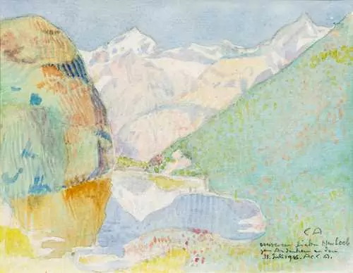 CUNO AMIET — Mountain landscape (Ryffelalp). 1943. — Koller Auktionen