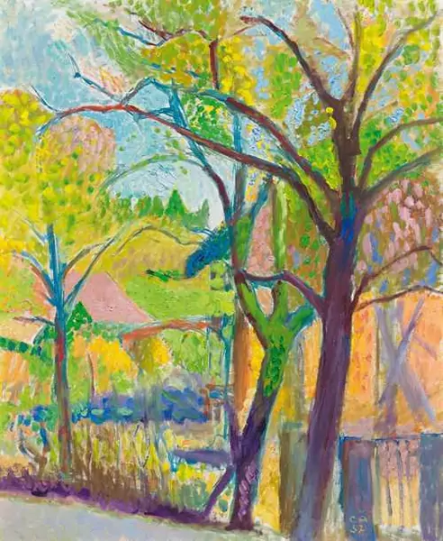 CUNO AMIET — Spring landscape. 1957. — Koller Auktionen