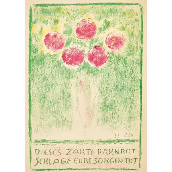 Cuno Amiet — "Blumenvase mit Rose".