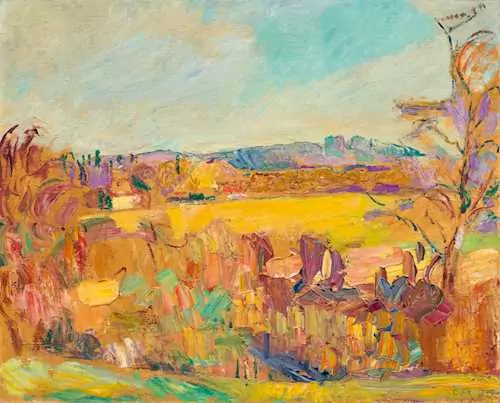 CUNO AMIET — Yellow landscape. 1920. — Koller Auktionen
