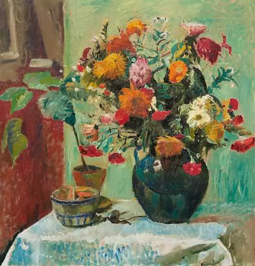CUNO AMIET — Still life with bouquet of flowers. 1931. — Koller Auktionen