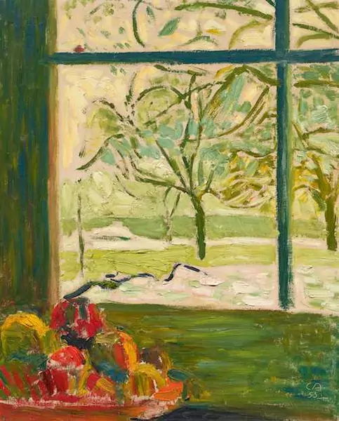 CUNO AMIET — View from the studio. 1953. — Koller Auktionen