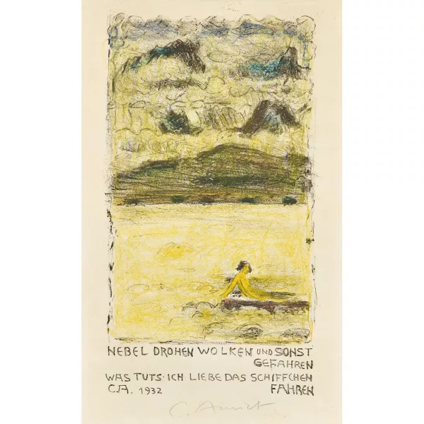 Cuno Amiet — "Thunersee mit Ruderboot".