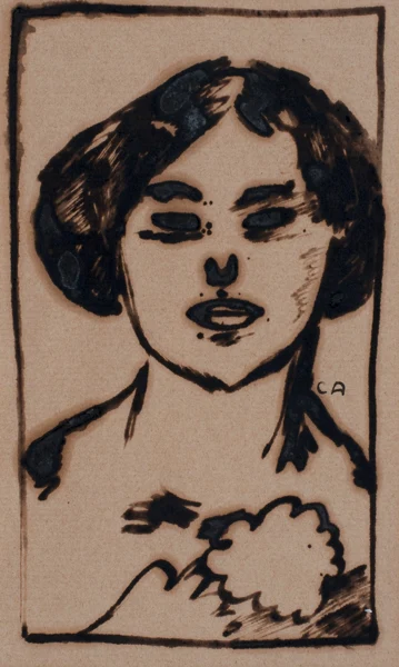 Cuno Amiet — Mädchenkopf (Greti), um 1910