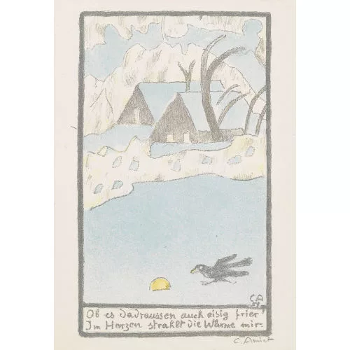 Cuno Amiet — Winterlandschaft mit Krähe.