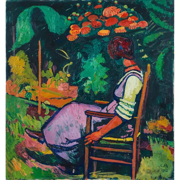 Cuno Amiet — Frau im Garten — Galerie Kornfeld