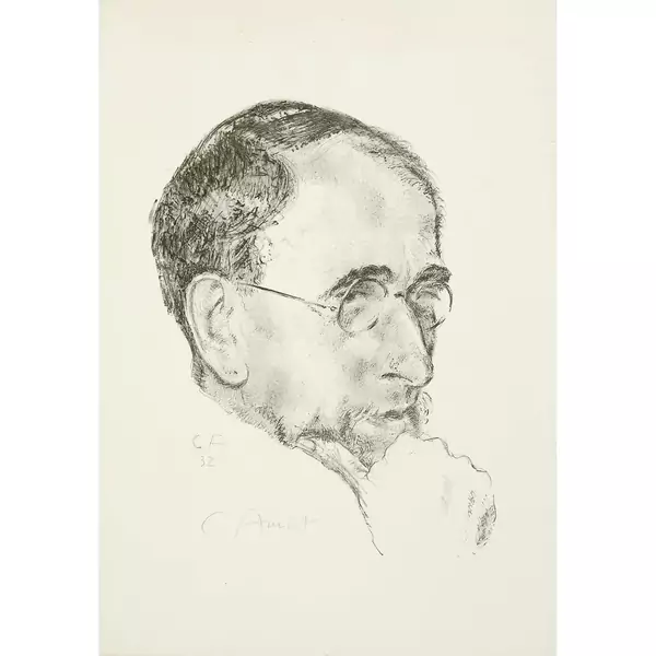Cuno Amiet — Bildnis Ernst Kreidolf in Dreiviertelansicht — Galerie Kornfeld