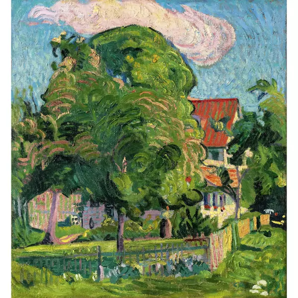 Cuno Amiet — Landschaft II mit roter Wolke — Galerie Kornfeld