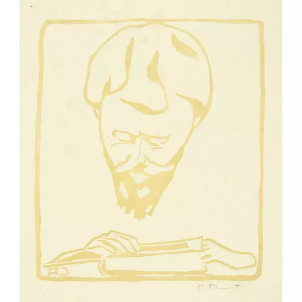 Cuno Amiet — Portrait Giovanni Giacometti beim Lesen — Galerie Kornfeld