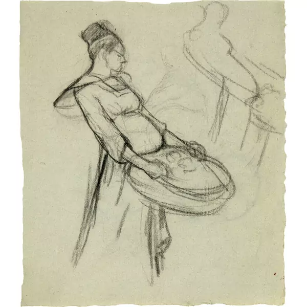 Cuno Amiet — Bretonin mit einem flachen Korb — Galerie Kornfeld