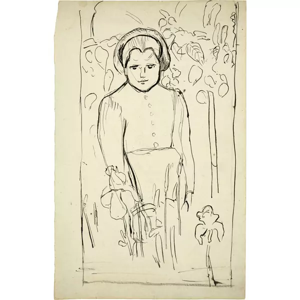 Cuno Amiet — Bretonin mit Blumen — Galerie Kornfeld