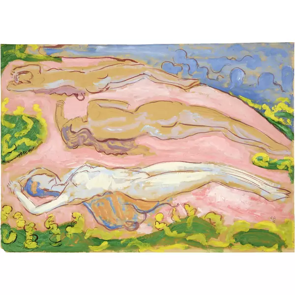 Cuno Amiet — Studie zu "Frauen am Meer" — Galerie Kornfeld